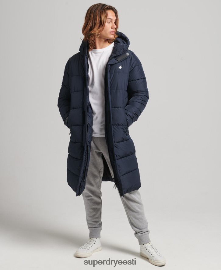 Superdry mehed logoga kapuutsiga õngejada mantel B2LT44520 Riietus merevägi
