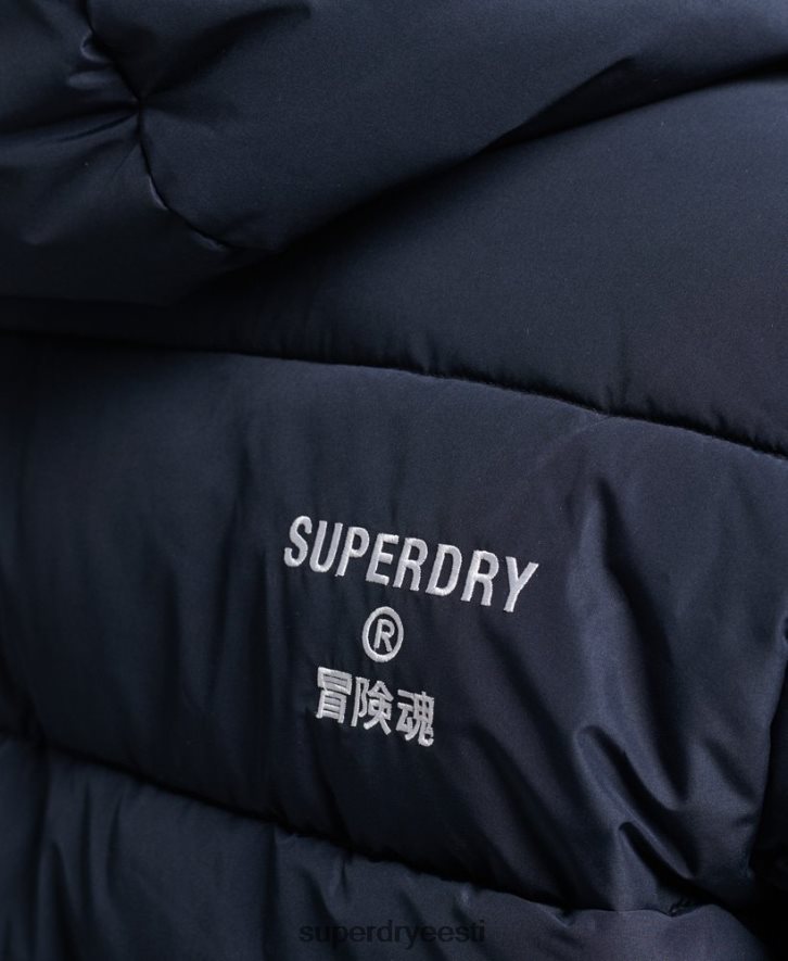 Superdry mehed logoga kapuutsiga õngejada mantel B2LT44520 Riietus merevägi