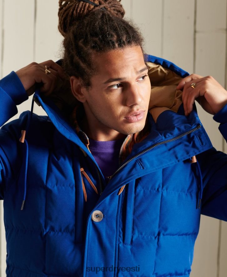 Superdry mehed mägiekspeditsiooni parka mantel B2LT44537 Riietus sinine