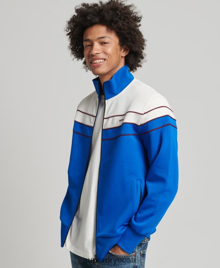 Superdry mehed vintage lukuga läbi raja top B2LT4822 Riietus sinine