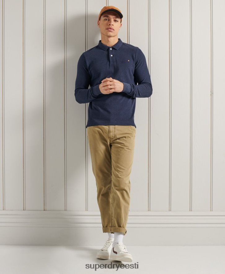 Superdry mehed orgaanilisest puuvillast klassikaline pikee polosärk B2LT46492 Riietus merevägi