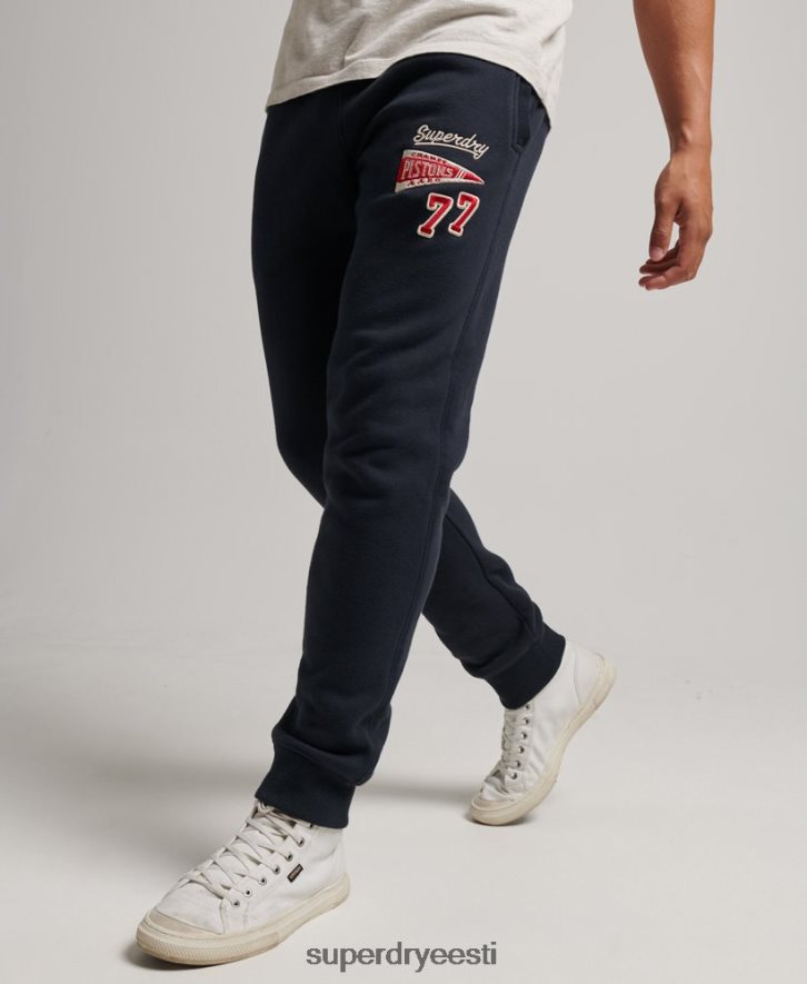 Superdry mehed kolledži logoga saledad mansetiga sörkijad B2LT46496 Riietus merevägi