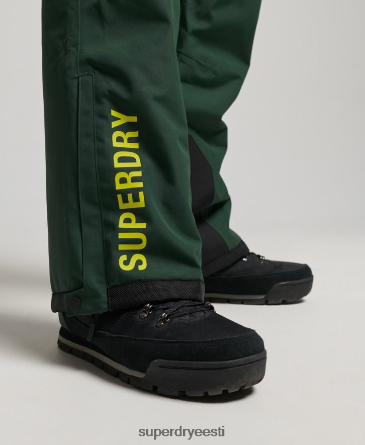 Superdry mehed suusa ülimad päästepüksid B2LT41380 Riietus roheline