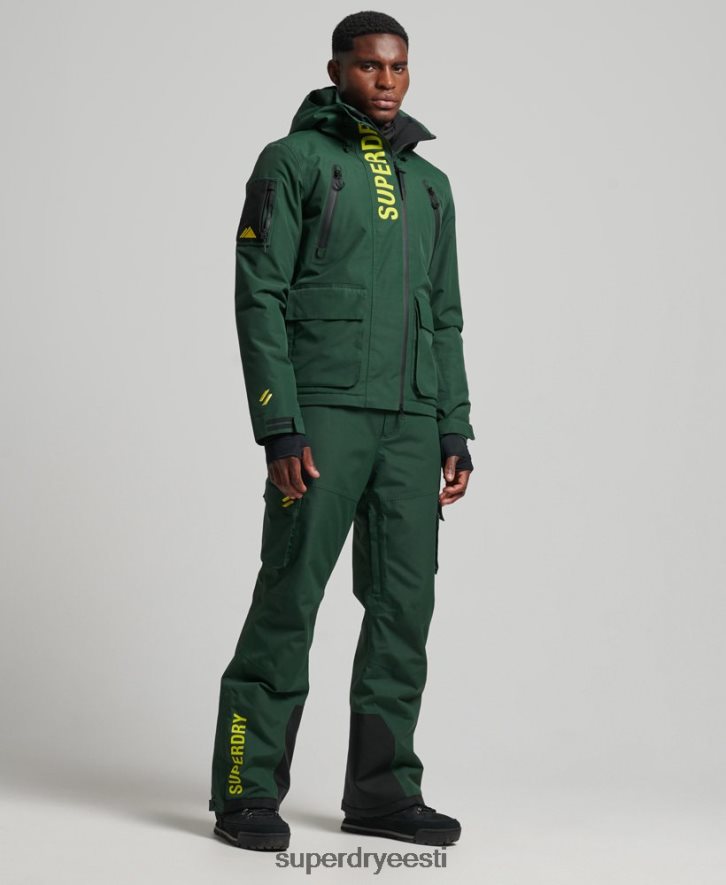 Superdry mehed suusa ülimad päästepüksid B2LT41380 Riietus roheline