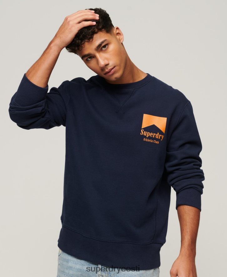 Superdry mehed Code Athletic Club Crew dressipluus B2LT4530 Riietus merevägi