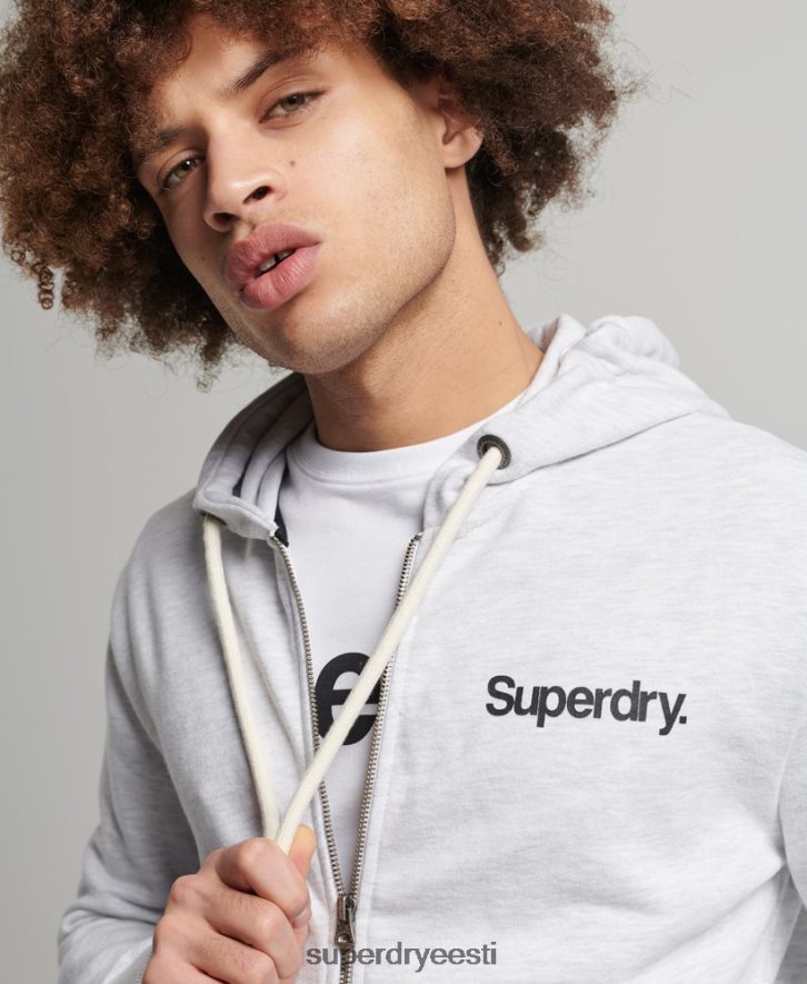 Superdry mehed Vintage core logoga klassikaline lukuga kapuuts B2LT45150 Riietus helehall