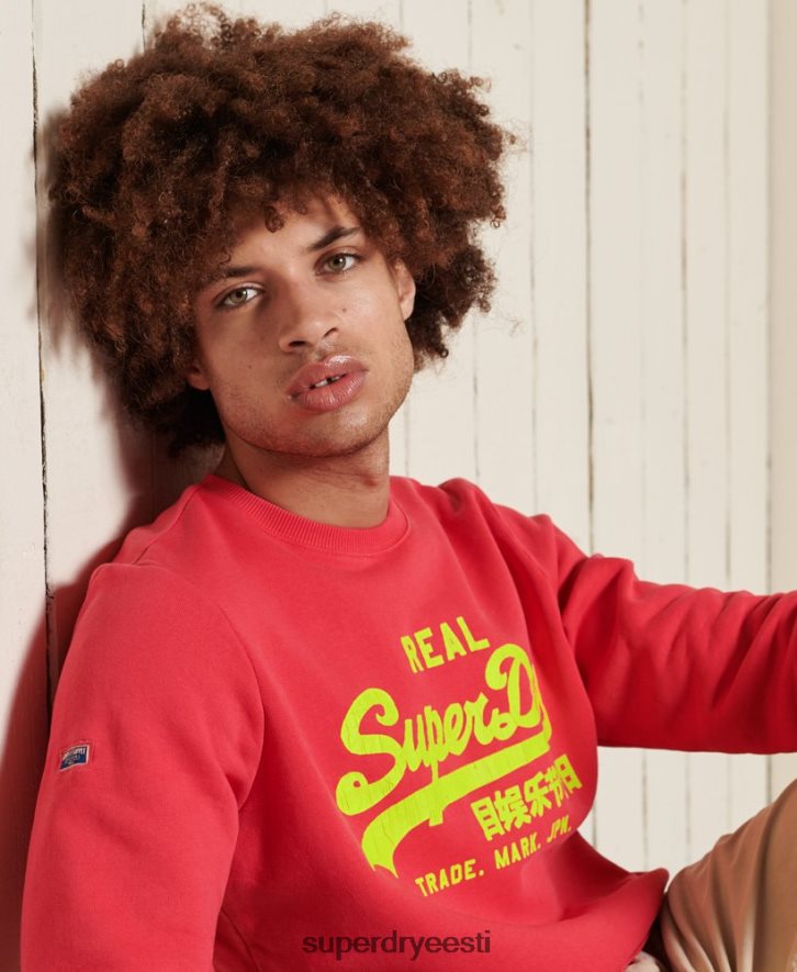 Superdry mehed Vintage logoga Ameerika klassikaline dressipluus B2LT45029 Riietus punane