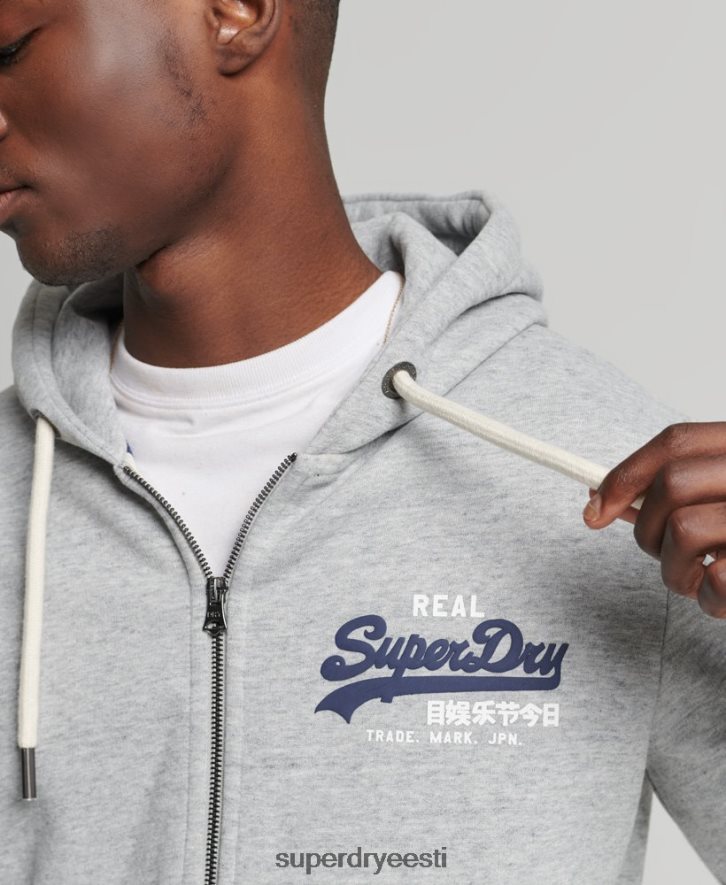 Superdry mehed Vintage logoga klassikaline lukuga kapuuts B2LT45148 Riietus hall