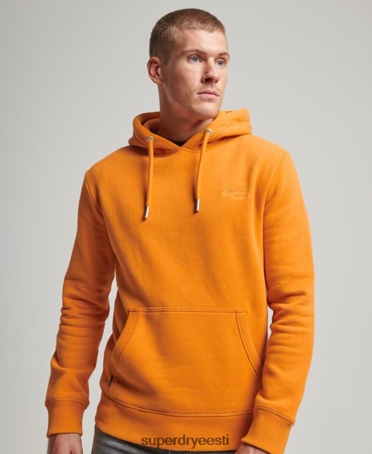 Superdry mehed Vintage logoga tikitud kapuuts B2LT4650 Riietus kollane