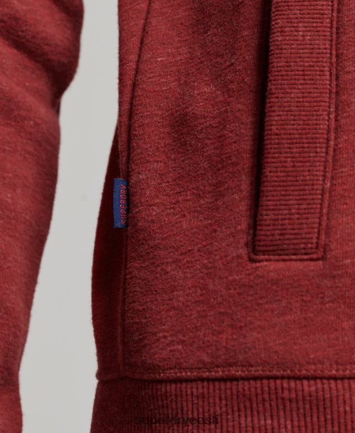 Superdry mehed Vintage logoga tikitud lukuga ülaosa B2LT4825 Riietus punane