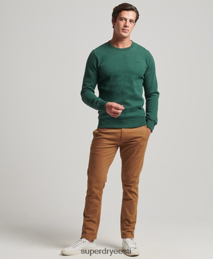 Superdry mehed Vintage logoga tikitud meeskonna dressipluus B2LT4475 Riietus roheline