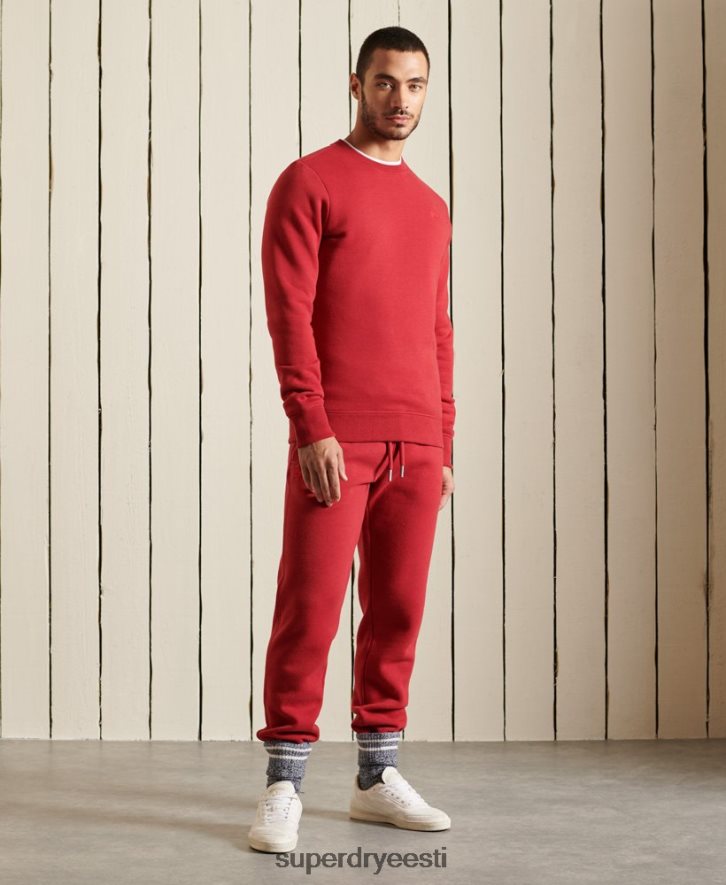 Superdry mehed Vintage logoga tikitud meeskonna dressipluus B2LT45210 Riietus punane