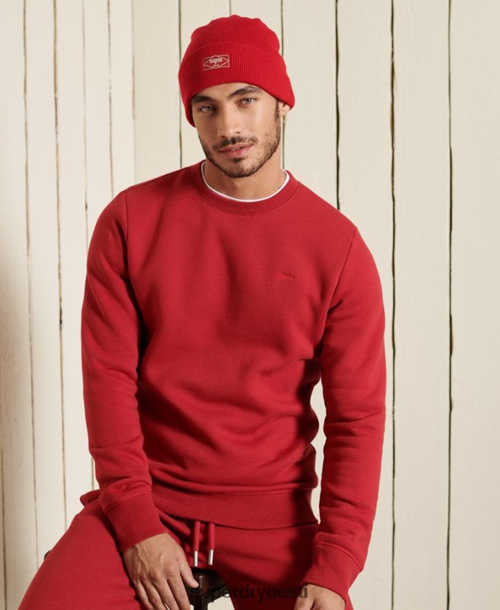 Superdry mehed Vintage logoga tikitud meeskonna dressipluus B2LT45210 Riietus punane