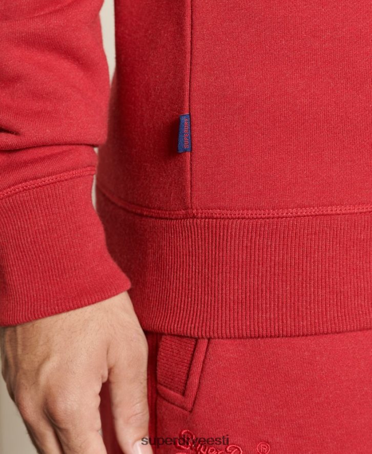Superdry mehed Vintage logoga tikitud meeskonna dressipluus B2LT45210 Riietus punane