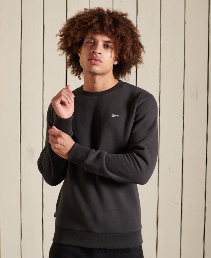 Superdry mehed Vintage logoga tikitud meeskonna dressipluus B2LT45214 Riietus tumehall