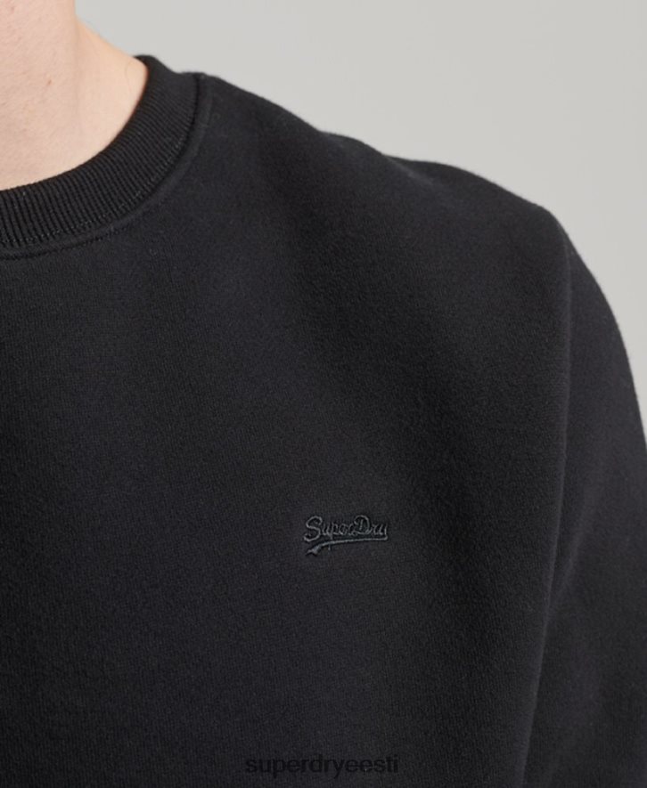 Superdry mehed Vintage logoga tikitud meeskonna dressipluus B2LT4642 Riietus must