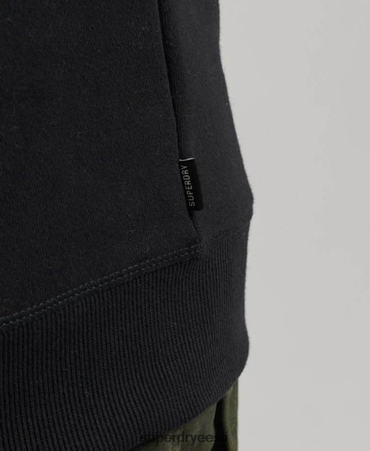 Superdry mehed Vintage logoga tikitud meeskonna dressipluus B2LT4642 Riietus must