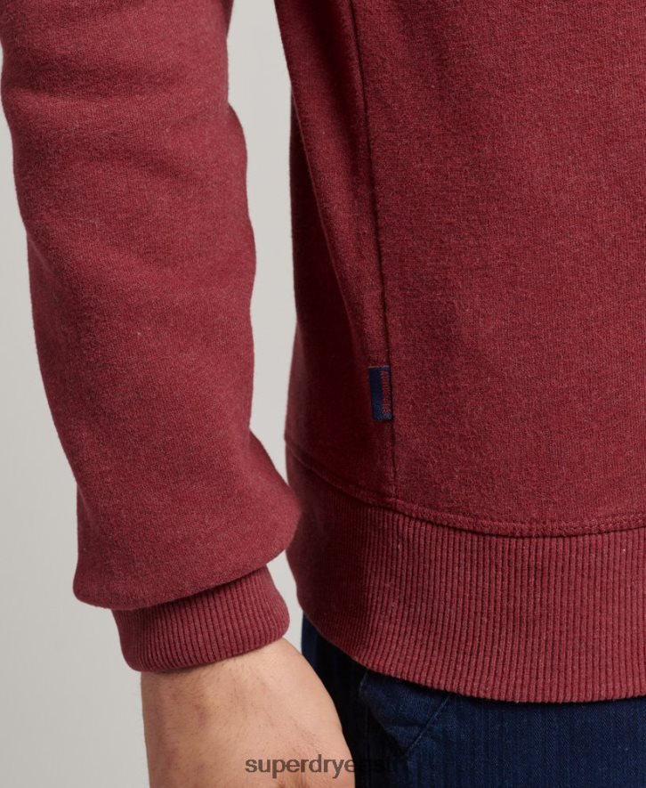 Superdry mehed Vintage logoga tikitud meeskonna dressipluus B2LT4774 Riietus punane