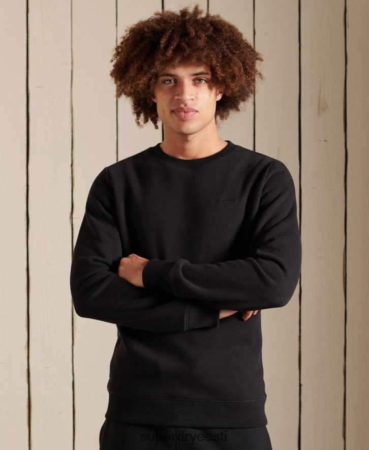 Superdry mehed Vintage logoga tikitud meeskonna dressipluus B2LT4776 Riietus must