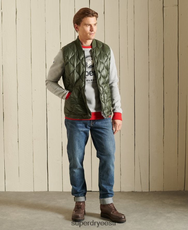 Superdry mehed core logo ameerika klassikaline ringer meeskonna dressipluus B2LT45232 Riietus hall