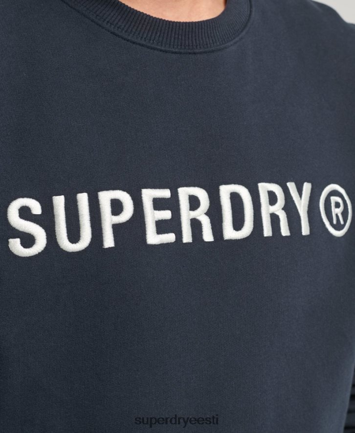 Superdry mehed ettevõtte logoga töömeeskonna dressipluus B2LT45061 Riietus merevägi