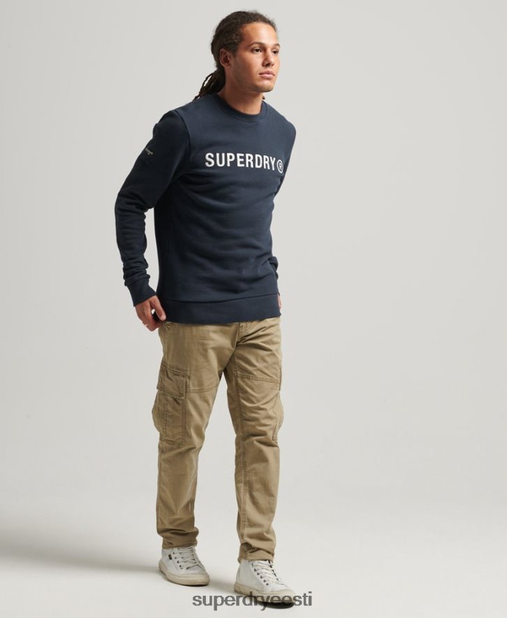 Superdry mehed ettevõtte logoga töömeeskonna dressipluus B2LT45061 Riietus merevägi