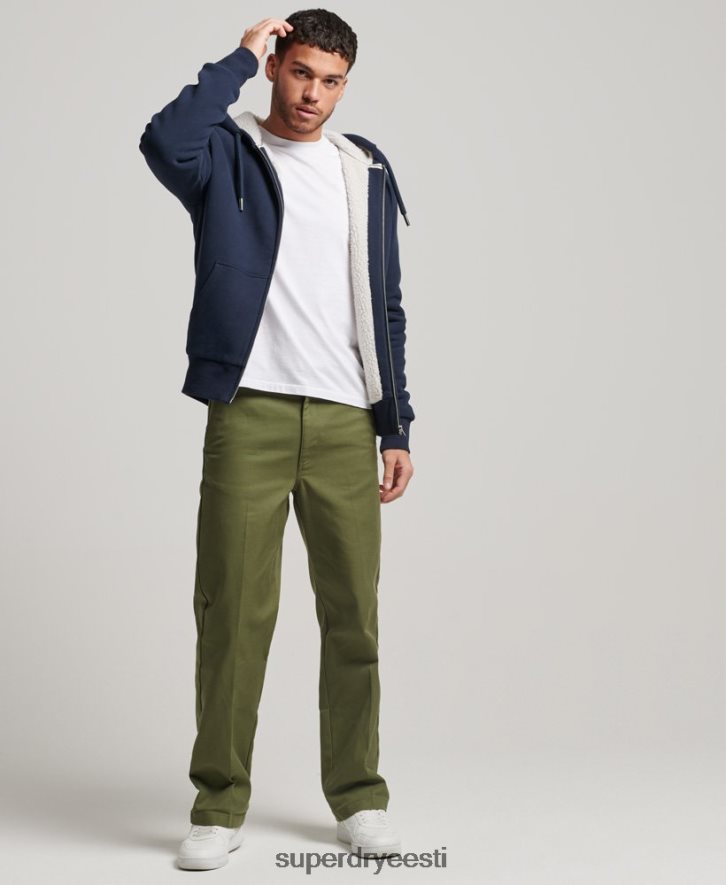 Superdry mehed hädavajalik borgi voodriga tõmblukuga kapuuts B2LT4797 Riietus merevägi