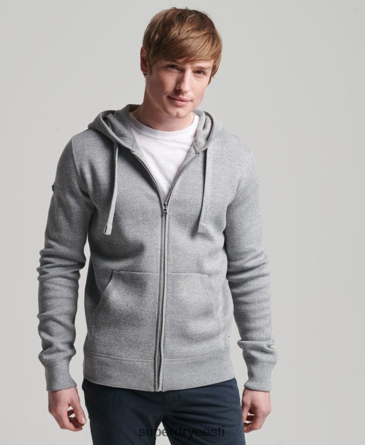 Superdry mehed hädavajalik orgaanilisest puuvillast lukuga kapuuts B2LT45257 Riietus hall