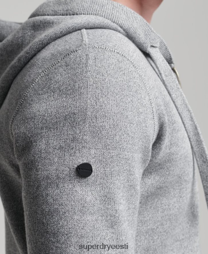 Superdry mehed hädavajalik orgaanilisest puuvillast lukuga kapuuts B2LT45257 Riietus hall