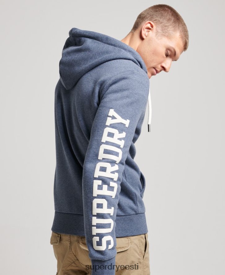 Superdry mehed jõusaali sportlik lukuga kapuuts B2LT4468 Riietus merevägi