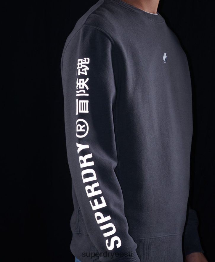 Superdry mehed koodiga lineaarne vaba meeskonna dressipluus B2LT45125 Riietus tumehall