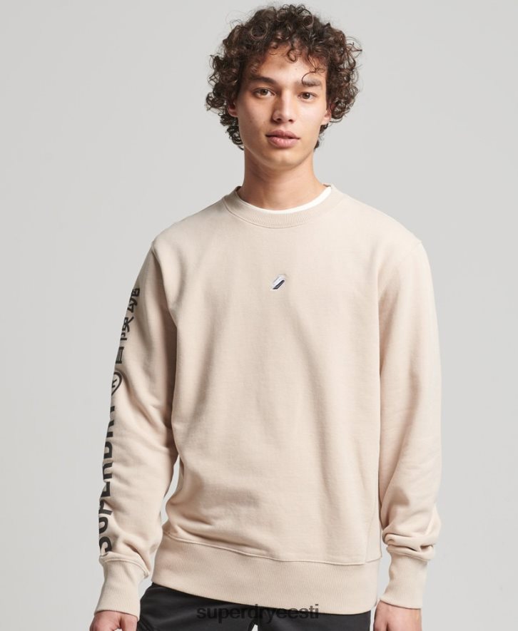 Superdry mehed koodiga lineaarne vaba meeskonna dressipluus B2LT45909 Riietus beež