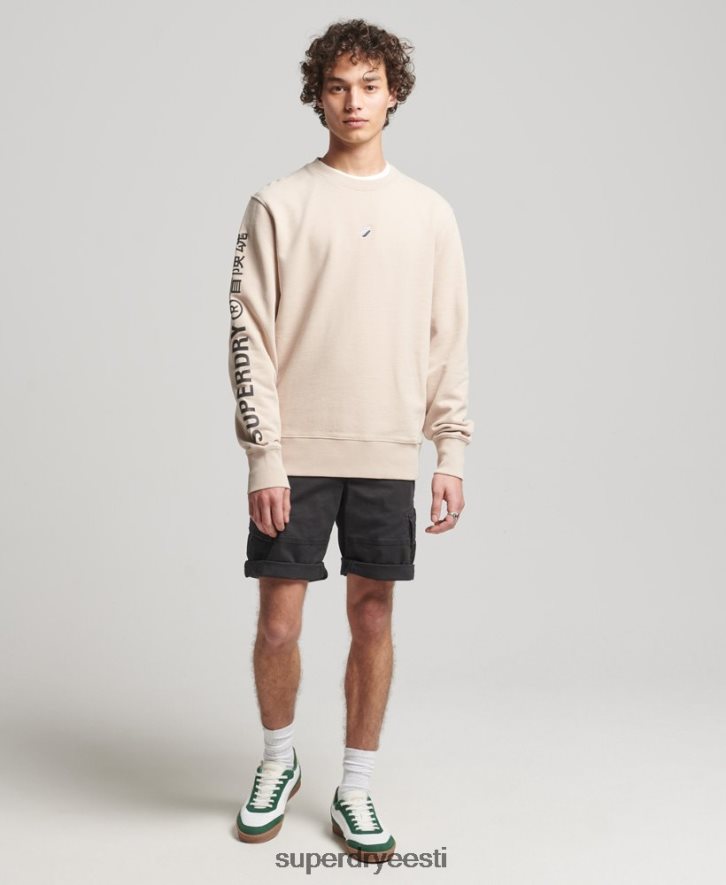 Superdry mehed koodiga lineaarne vaba meeskonna dressipluus B2LT45909 Riietus beež