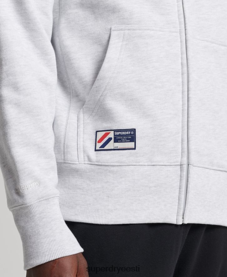 Superdry mehed koodiga oluline tõmblukuga kapuuts B2LT4887 Riietus helehall