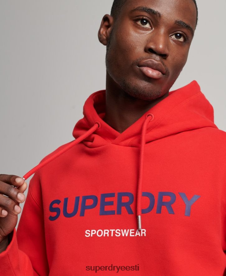 Superdry mehed koodiga spordirõivaste kapuuts B2LT4540 Riietus punane