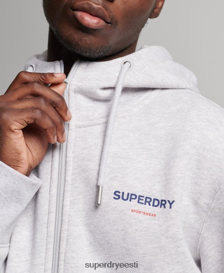 Superdry mehed koodiga spordirõivaste tõmblukuga kapuuts B2LT4543 Riietus hall