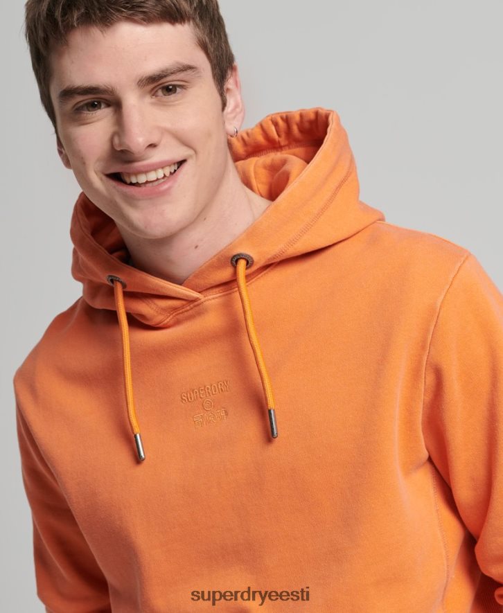 Superdry mehed koodilogoga riidevärv lahtine kapuuts B2LT45227 Riietus oranž