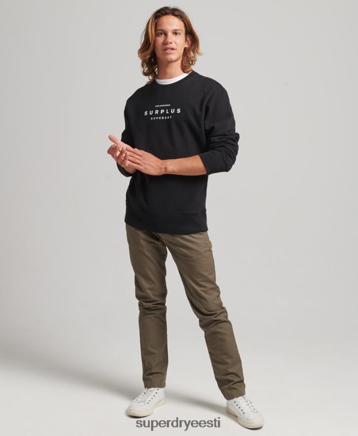 Superdry mehed ülejääk graafiline lahtine meeskonna dressipluus B2LT4819 Riietus must