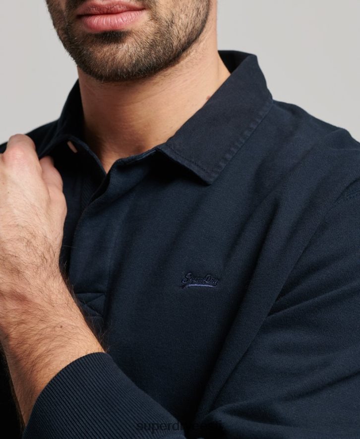 Superdry mehed ülevärvitud ragbi dressipluus B2LT4585 Riietus merevägi