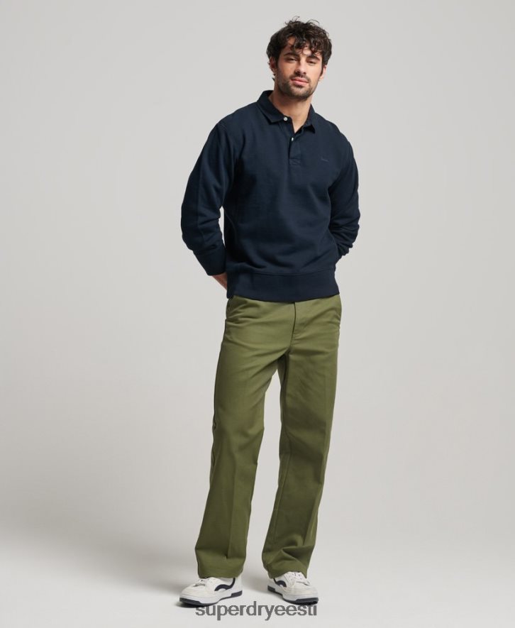 Superdry mehed ülevärvitud ragbi dressipluus B2LT4585 Riietus merevägi