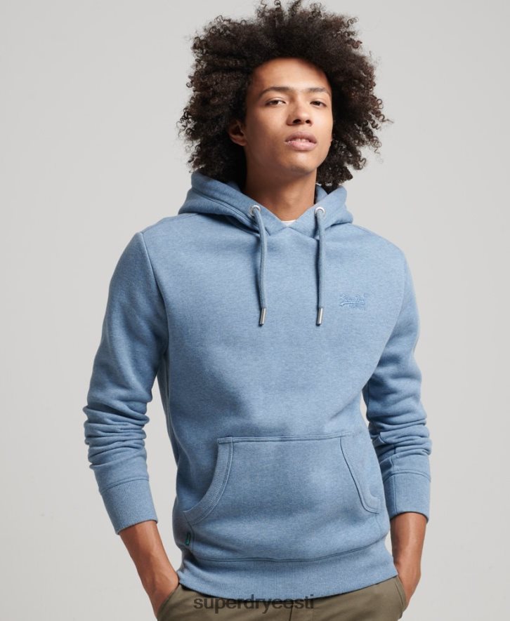 Superdry mehed orgaanilisest puuvillast essentsiaalne logoga kapuuts B2LT4552 Riietus helesinine