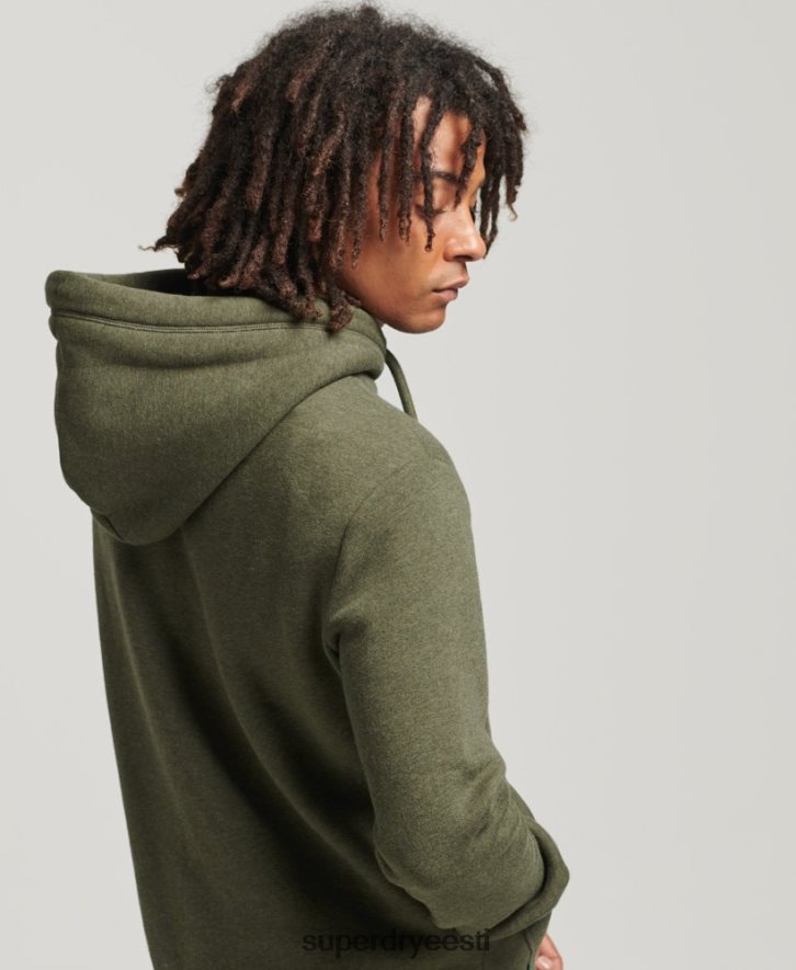 Superdry mehed orgaanilisest puuvillast essentsiaalne logoga kapuuts B2LT4566 Riietus khaki
