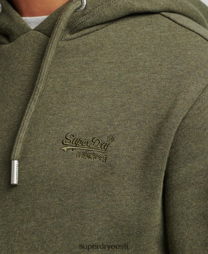 Superdry mehed orgaanilisest puuvillast essentsiaalne logoga kapuuts B2LT4566 Riietus khaki