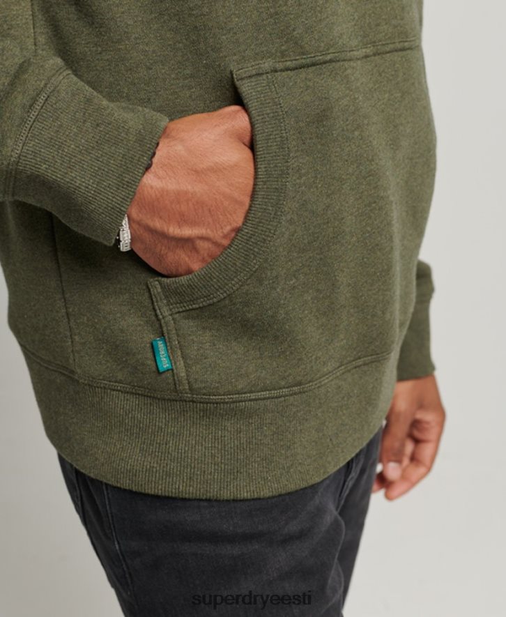 Superdry mehed orgaanilisest puuvillast essentsiaalne logoga kapuuts B2LT4566 Riietus khaki