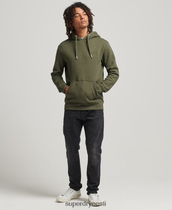 Superdry mehed orgaanilisest puuvillast essentsiaalne logoga kapuuts B2LT4566 Riietus khaki