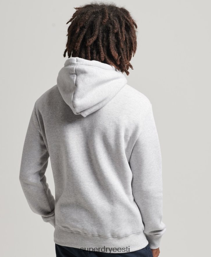 Superdry mehed orgaanilisest puuvillast essentsiaalne logoga kapuuts B2LT4616 Riietus helehall
