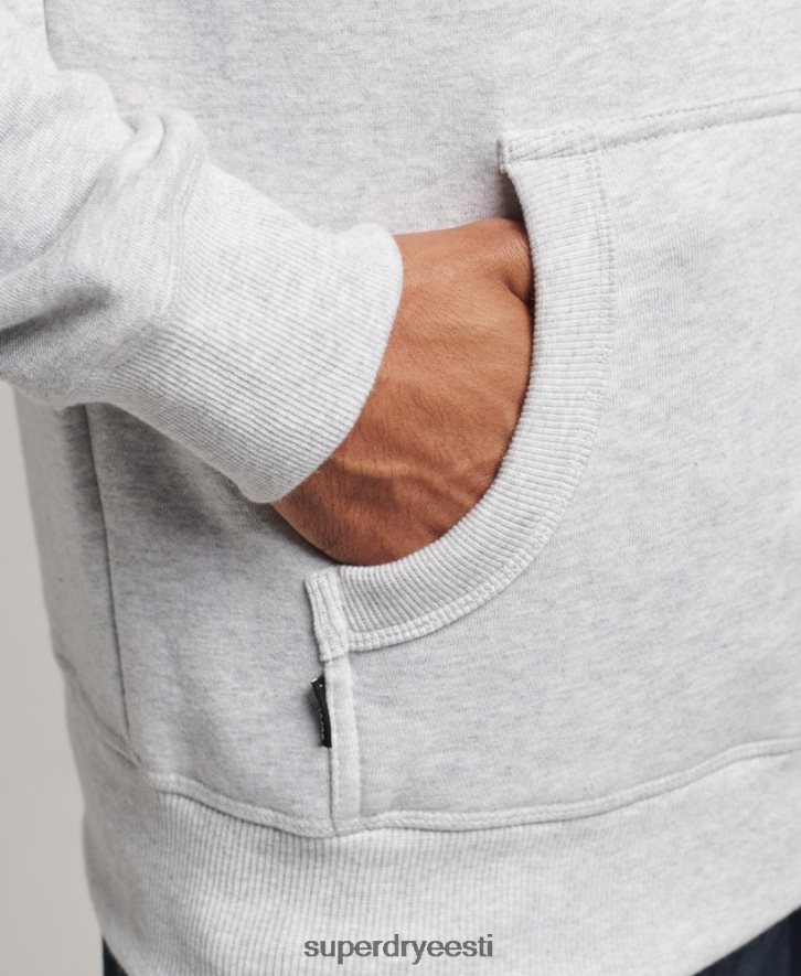 Superdry mehed orgaanilisest puuvillast essentsiaalne logoga kapuuts B2LT4616 Riietus helehall