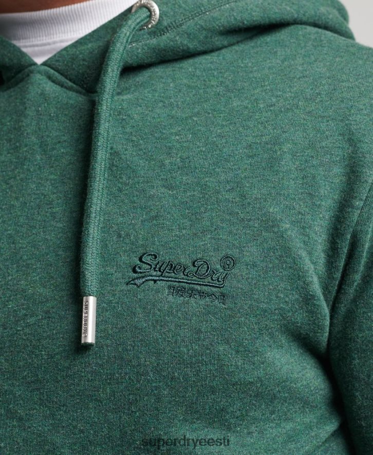 Superdry mehed orgaanilisest puuvillast essentsiaalne logoga kapuuts B2LT4727 Riietus roheline