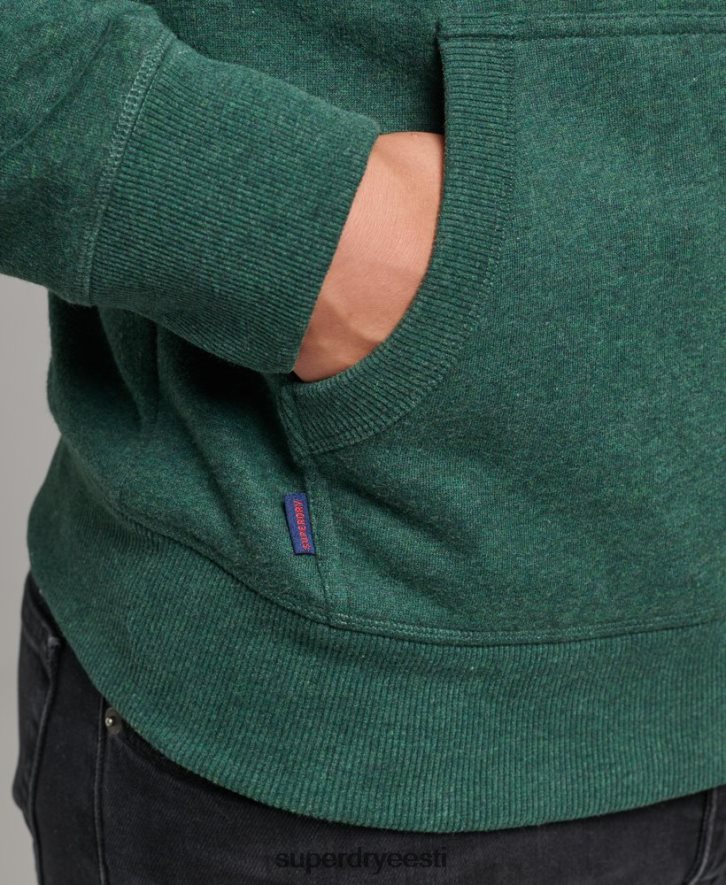 Superdry mehed orgaanilisest puuvillast essentsiaalne logoga kapuuts B2LT4727 Riietus roheline