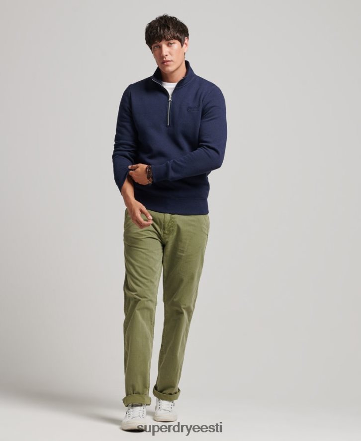 Superdry mehed orgaanilisest puuvillast essentsiaalse logoga poollukuga dressipluus B2LT45062 Riietus merevägi